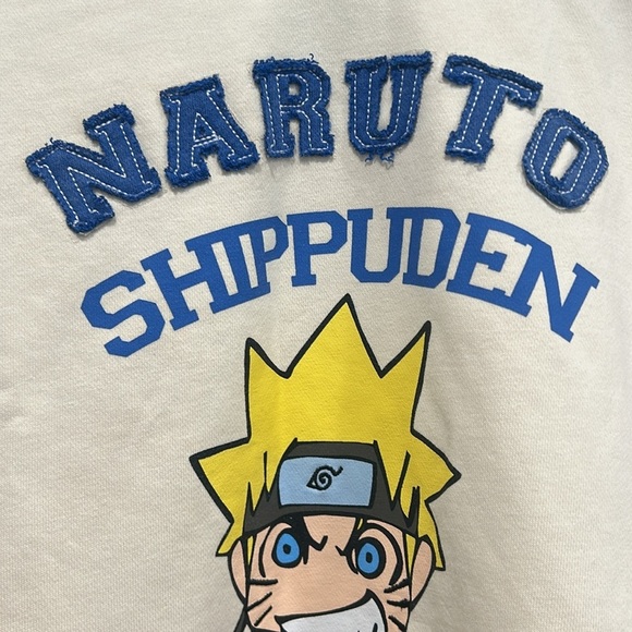 Naruto Shippuden Men's Blue and Cream Sweater - Picture 4 of 7